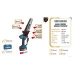 Proter Pst 115 St Şarjlı Zincirli Budama Testeresi 20V 2.0Ah 2 Batarya