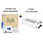 Protez Tırnak Kalıcı Oje Seti (Strong 210 Freze Makinesi + Toz Toplama)