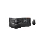 ProtoArc EKM01 Plus Kablosuz Klavye Mouse Seti Ergonomik Sessiz Tuşlu 2.4GHz Siyah Gri