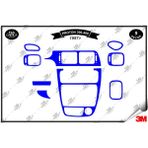 Proton 300 400 1997 Torpido Konsol Trim Göğüs Maun Kaplama Set 9 Parça Mavi
