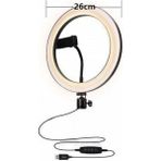 Protonust 10 Inç Ayaksız Ring Light Makyaj Selfie LED Işığı Beyaz Renk Geniş Açı Lensler ile