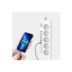 Protonust 5 Li PRİZ 5X Soket 4X Usb 5X Pd Şarj Termal Akım Korumalı Priz 2 Metre Kablo Çoklu Priz