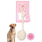 Proud Wave Köpek Oyuncağı Çekiştirmeli Eğitim İpi Diş Kaşıma İpi Tekli Beyaz