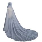 Proumhang Kadınlar ve Kızlar için tam boy Tül Kapşonlu Pelerin,Cadılar Bayramı Retro Düz Renk Pelerin,Vampir Gelin Elbisesi,Kötü Cadı Gotik Pelerin,Hayalet Perili Kostüm,Tek Boyut,Beyaz