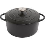 Provence Bratentopf 24 cm 4,2 L, Dökme Demir, Fırın ve Indüksiyon Uyumlu - Siyah