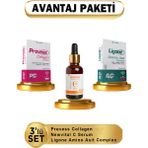 Provess Collagen Complex + Newvital C Serum + Ligone Amino Asit Complex 3lü ( Avantajlı Paket ) - Aromasız