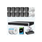 Provzen Hikvision 10’lu İP 4MP Güvenlik Kamerası Seti Colorvu Mikrofonlu Olay Anında Bildirim