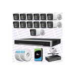 Provzen Hikvision 13 IP 4MP Hibrit ColorVu Güvenlik Kamerası Seti Olay Anında bildirim