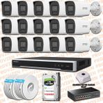 Provzen Hikvision 15 IP Kameralı Colorvu Hibrit Güvenlik Kamerası