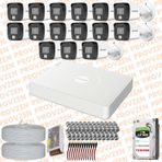 Provzen Hikvision 15 Kameralı Colorvu Hibrit Güvenlik Kamerası