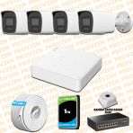 Provzen Hikvision 4 IP Kameralı Colorvu Hibrit Güvenlik Kamerası