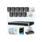 Provzen Hikvision 9’lu Ip 4mp Güvenlik Kamerası Seti Colorvu Mikrofonlu Olay Anında Bildirim