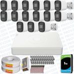 Provzen Hikvision Unv 15'li Full HD Güvenlik Kamerası Set Gece Görüş, Mikrofon, Olay Anında Bildirim