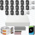 Provzen Hikvision Unv 16'lı Full HD Güvenlik Kamerası Set Gece Görüş, Mikrofon, Olay Anında Bildirim