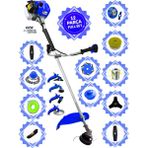 Prowackers German RZX-9100 Pro Yan Tipi Benzinli Ot Çalı Çim Biçme Tırpanı+ 12 Pcs Komple Temizlik Setli - RENK