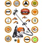 Prowackers German V9 Seri Bahçe Seti 14 Parça Full Set Sırt Tipi Benzinli Çalı Çim Biçme Tırpanı