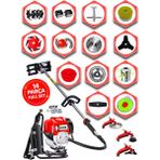 Prowackers German VK-677 Torq Sırt Tırpan+ Akrobat Çapalama + Toprak Eşeleme 14 Parça Bahçe Setli