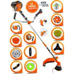Prowackers German WZ-8900 Ultra Yan Tipi Benzinli Ot Çalı Çim Biçme Tırpanı+ 12 Pcs Komple Setli - RENK