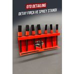 PROXCLEAN Premium Detay Fırça ve Sprey Standı- Duvar Tipi Metal Oto Kuaför Düzenleyici