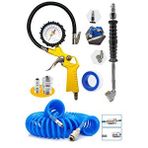 Proxtech 220 Psı Saatli Lastik Şişirme Hava Tabancası, Lastik Şişirme ,15mt Spiral Hava Hortumu, Recor Set
