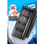 PROXTECH 25 Parça Çelik Hassas Mekanik Mıknatıslı Bits Tornavida,Saatçi Tornavidası, Yıldız, Düz, Torx Takım