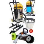 PROXTECH 3 Motorlu Islak Kuru Sanayi Tip Süpürge Ve Koltuk Yıkama Koltuk Fırçalama Makinası Full Set
