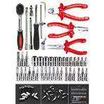 Proxtech 49 Parça Mini Lokma Takımı Otomatik Cırcırlı 1/4" Pense Kargaburun Yankeski Kombinasyon Alet Seti Beyaz