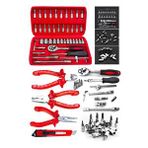 Proxtech 50 Parça Mini Lokma Takımı Otomatik Cırcırlı 1/4" Wrench Set Yüksek Kalite Kombinasyon Alet Seti Kırmızı