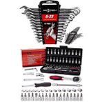 Proxtech 58 Parça Cırcır Lokma Takımı Otomatik Cırcırlı 1/4" 12 Parça Kombine Açık Ağız-yıldız Anahtar Set Beyaz