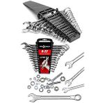 Proxtech Chrome Vanadium Çelik Profesyonel Güçlü Sağlam 12 Parça Kombine Açık Ağız-yıldız Anahtar Paket Set Beyaz