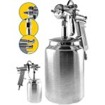 Proxtech Craftex Profesyonel Aluminyum Pnömatik Atomizer 1000 Ml 45psı Boya Püskürtücü Tabancası
