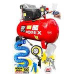 Proxtech En Çok Tercih Edilen Bakır Sargıı 50litre 2hp 8bar hava Kompresörü Yüksek Kalite 6 Parça Havalı Set