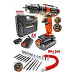 PROXTECH Extreme Darbeli Metal Şanzuman 9998PROX Çift Akülü Vidalama Çanta Matkap Bit Takım