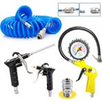 Proxtech Kompresör Lastik Şişirme Seti 15 mt Spiral Hava Hortumu 100 lt Hava Hacmi 10 bar Basınç 0,5 hp Motor Gücü