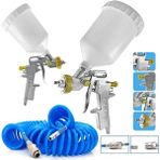 Proxtech Kompresör Üstten Depo 1.8 mm Boya Tabancası Spiral Hava Hortumu 15 mt Hava Jakı Hava Tabancası