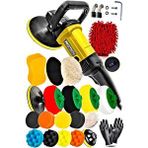 Proxtech Premium 6 Kademeli Devirli Sünger Setli Zımpara Pasta Cila Büyük Polisaj Makinesi Ful Takım