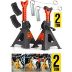 Proxtech Premium Kalite Kaymaz Özel Plastik Korumalı 2 Ton Kriko Standı Araç Altı Sehpa (2 Adet)