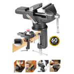 PROXTECH Premium Seri 360 Döner Çok Fonsksiyonlu Tezgah Masa Mengenesi Mini Örslü Mengene 60mm