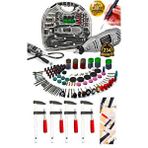 PROXTECH Pro 215pcs Multi 6 Kademe Devirli Çantalı Dramel Gravür Seti Hobi Set, Esnek Şaft 4 İşkence Hediye