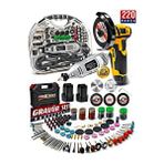 PROXTECH Profesyonel Açılı Full Set Bakır Sargılı Metal Kesme 75mm Gravür Seti Mini Taşlama Esnek Şaft Hediye