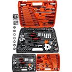 Proxtech Profesyonel Mekanik Krom Çelik Premium Kalite 121 Parça Lokma Takımı 1/2-1/4-3/8 Full Set Kırmızı