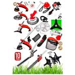 PROXTECH Turbo Motor 10Parça Benzinli 52cc Benzinli Yan Tırpanı Ot Biçme,Çit Budama Dal kesme,Çapa Full Set