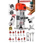 PROXTECH Yeni Nesil Ahşap 6MM Freze Makinesi Pro seri, 6 Kademe Devir Ayarlı, 12 Uç Dahil Profesyonel Set