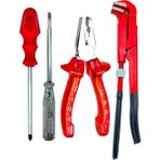 Proxtech Yüksek Kalite Pense, Maşalı Boru Anahtarı, Kontrol Kalemi, Yıldız 4 Parça Set