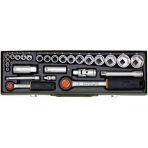 Proxxon 23020 Cırcırlı Kollu 27 Parçalı Lokma Ve Bits Takımı 1/4'' Ve 1/2''