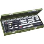Proxxon 23040 Lokma Anahtar Seti, 4-32 mm Arası 6,3 mm (1/4") ve 12,5 mm (1/2") Cırcırlı Mafsallı, 56 Parçalı Alet Seti, Çelik Kutu