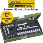 Proxxon 23080 Bits ve Lokma Takımı 36 Parça 1/4''