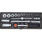 Proxxon 23110 3-8 inç 24 Parça Cırcır Kollu Lokma Takımı