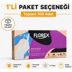 Prozirve Florex Tek Kullanımlık Hibrit Eldiven 100’LÜ – Yumuşak, Elastik, Lateks Içermez - 1 Adet - Mavi - L - XL