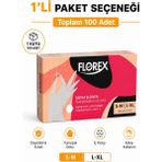 Prozirve Florex Tek Kullanımlık Hibrit Eldiven 100’LÜ – Yumuşak, Elastik, Lateks Içermez - 1 Adet - Şeffaf